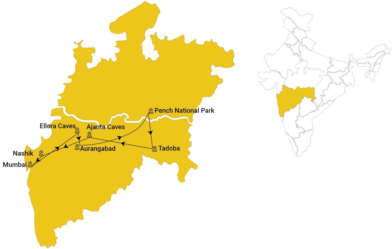 MAHARASHTRA WILD TRAIL map